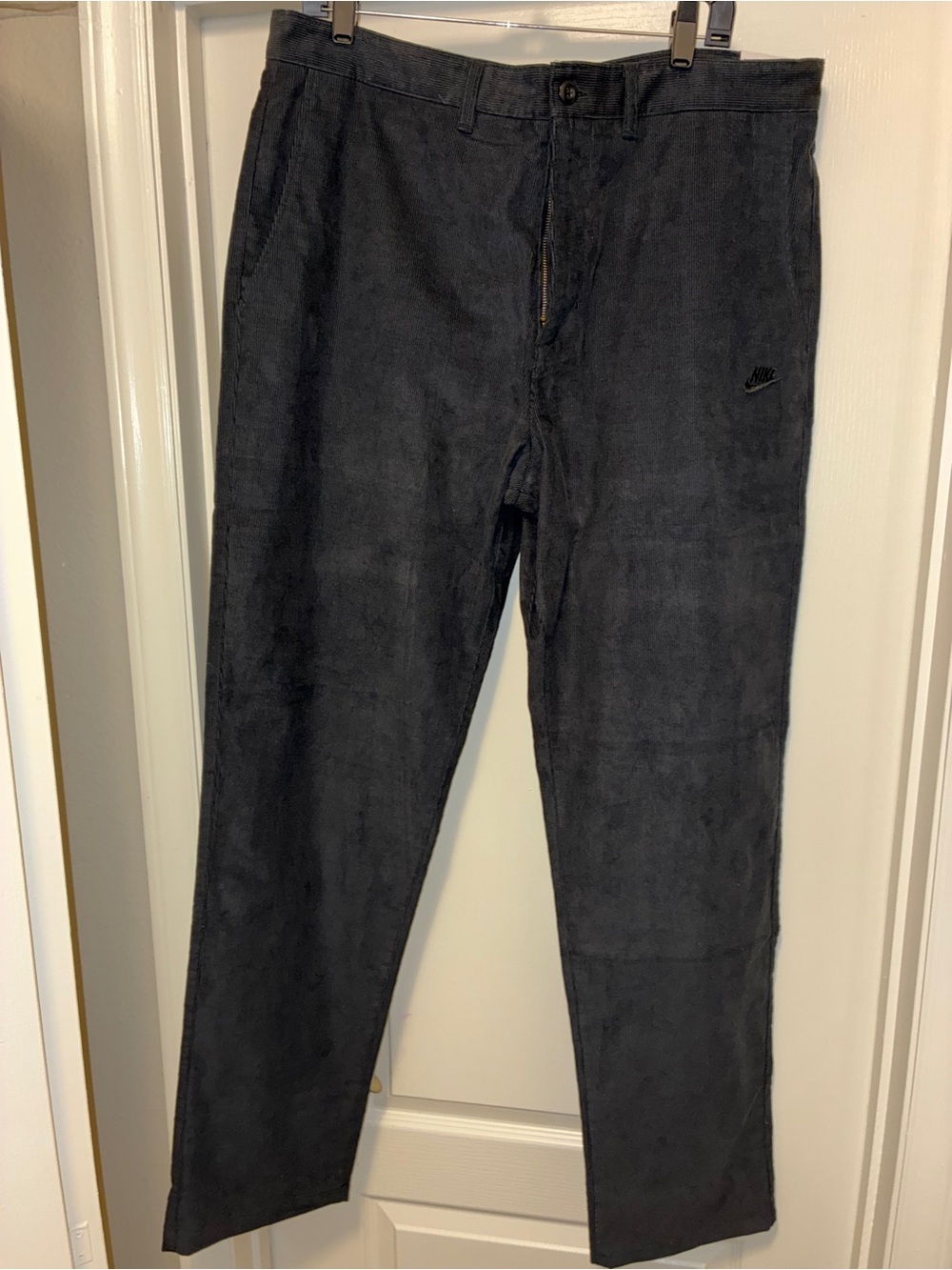 Nike Black Corduroy Trousers with Subtle Logo